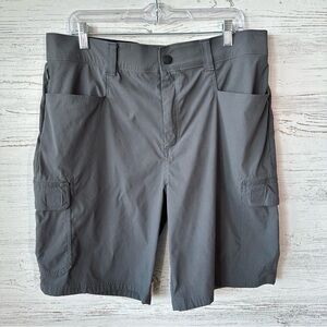 ORVIS Men’s Nylon 9.5” Cargo Shorts Gray 36 Fishing Camping Hiking Golf Outdoor